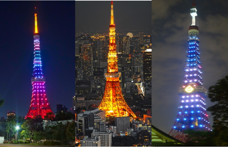 Tokyo Tower in Japan Illumination lights