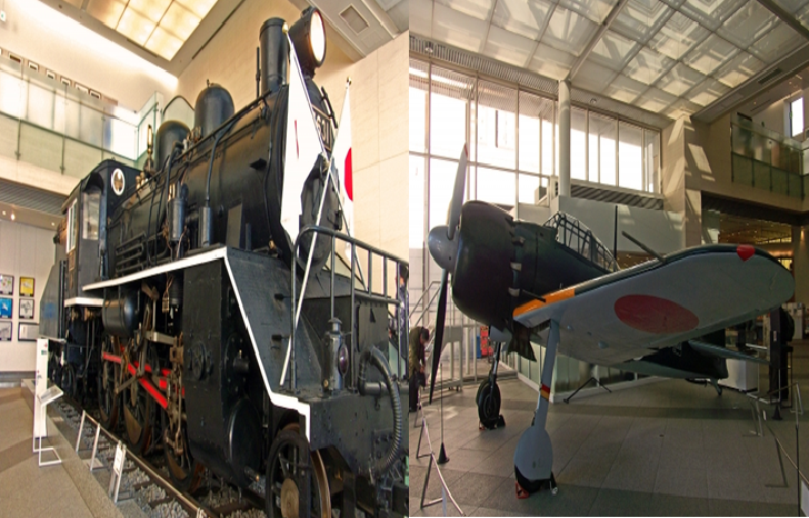 TOKYO Yasukuni Shrine Zero Fighter Plane Steam Locomotive C56