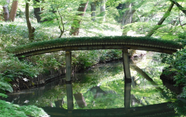 Rikugien garden Bridge