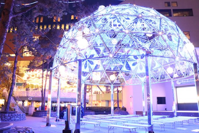 TOKYO Christmas Lights at Tokyo Dome City Garacsy Dome Blue